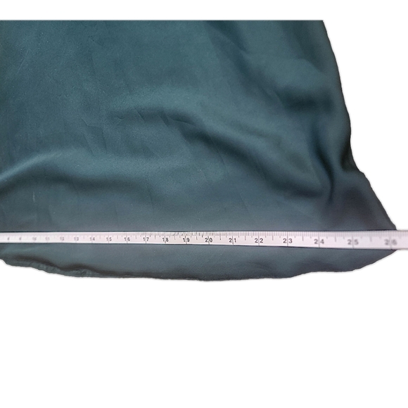 NWOT Emerald Green Silk Cowl Neck Dress, S/M - Picture 12 of 14